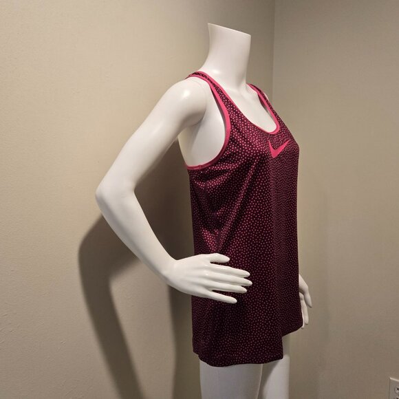 Nike Pro Pink Snow Dot Racerback Tank Top L - Picture 4 of 5
